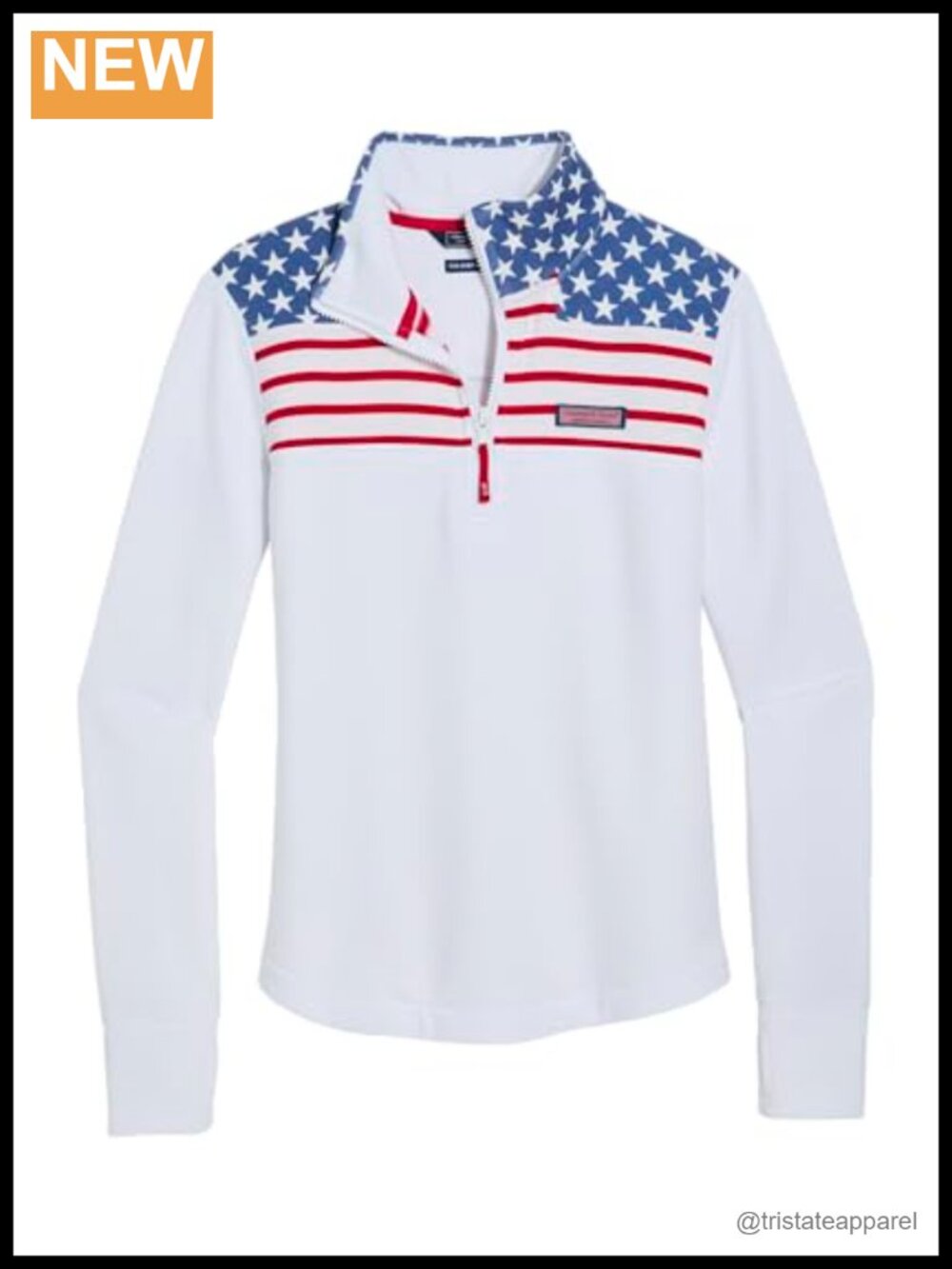 Vineyard Vines Women's Dreamcloth Americana Shep Shirt Quarter-Zip Mockneck